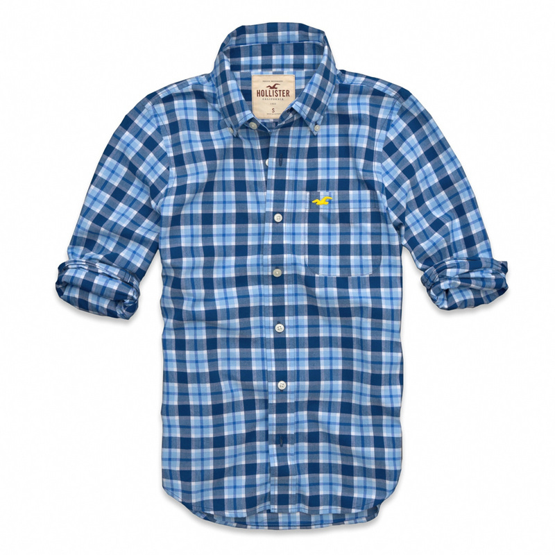 Hollister Hombres Pura Algodón Camisa HCO4506